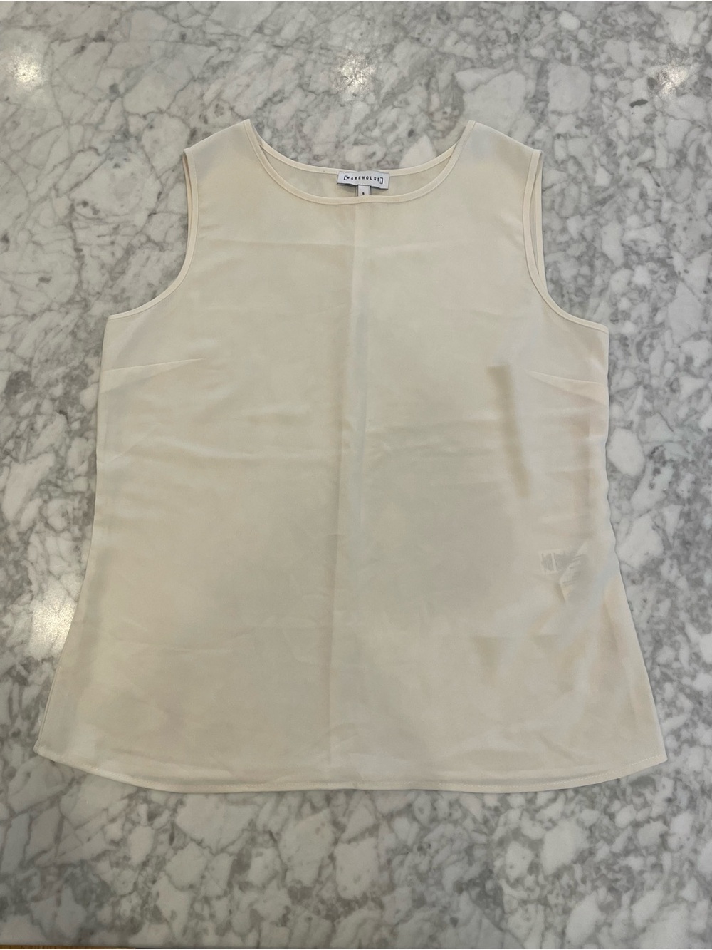 Warehouse Ivory Sleeveless Top